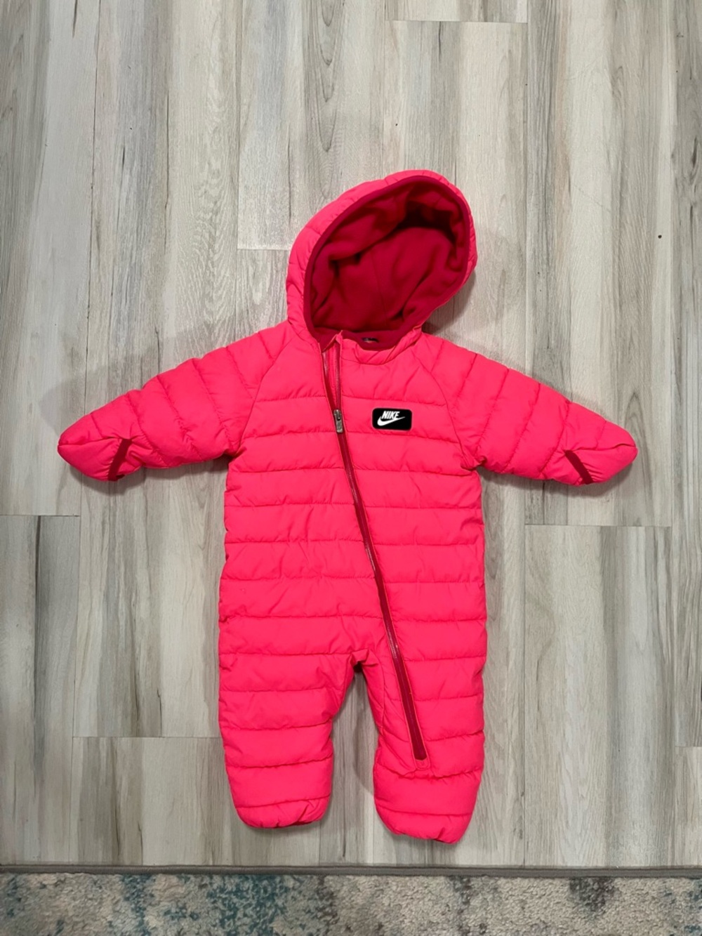 New Girls Baby Nike Infant Snowsuit Racer Pink Size 9-12 months